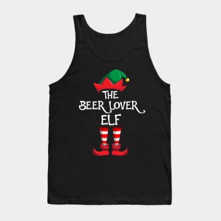 Beer Lover Elf Matching Family Christmas Tank Top